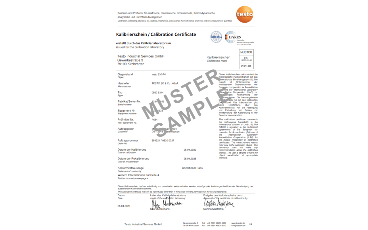 DKD标定证书/压力 -